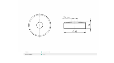 Edelstahl Abdeckrosette 45 mm für Füllstab Abdeckung für Rohr 12,0 Rosette V2A